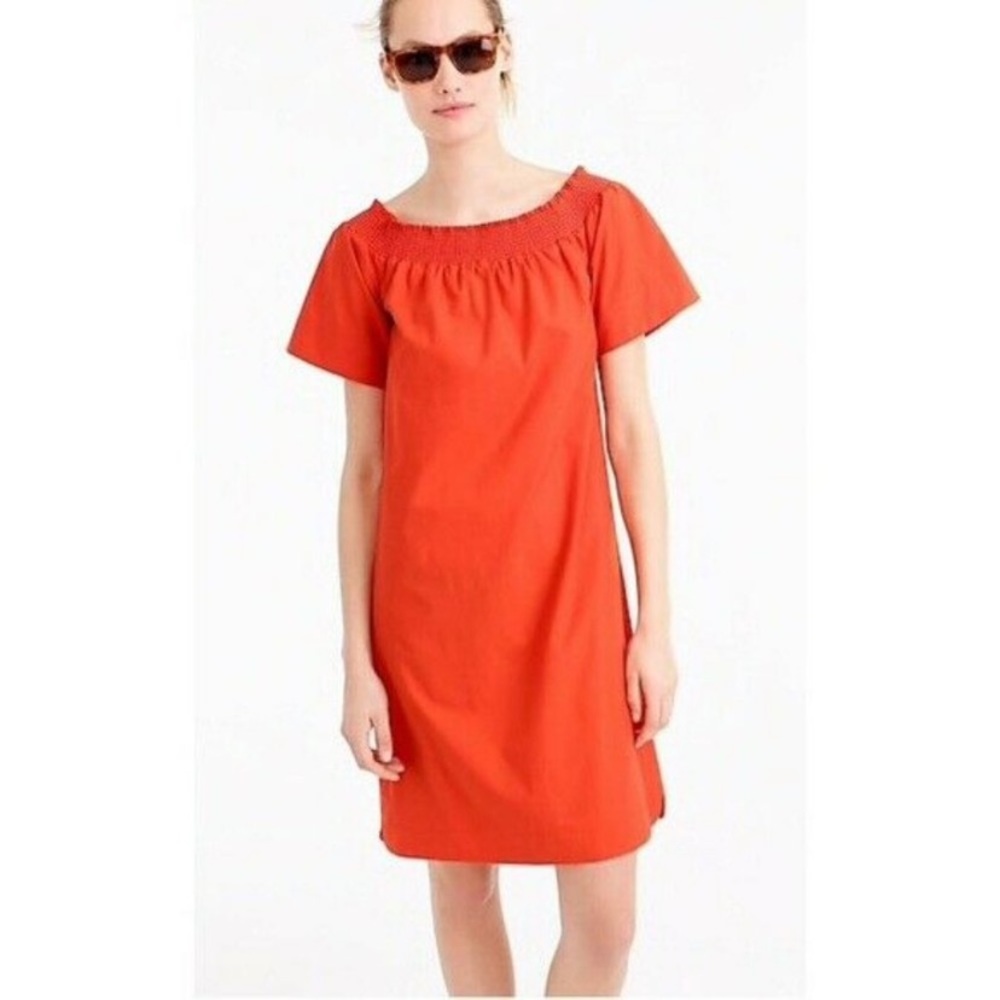 J Crew off shoulder red summer dress